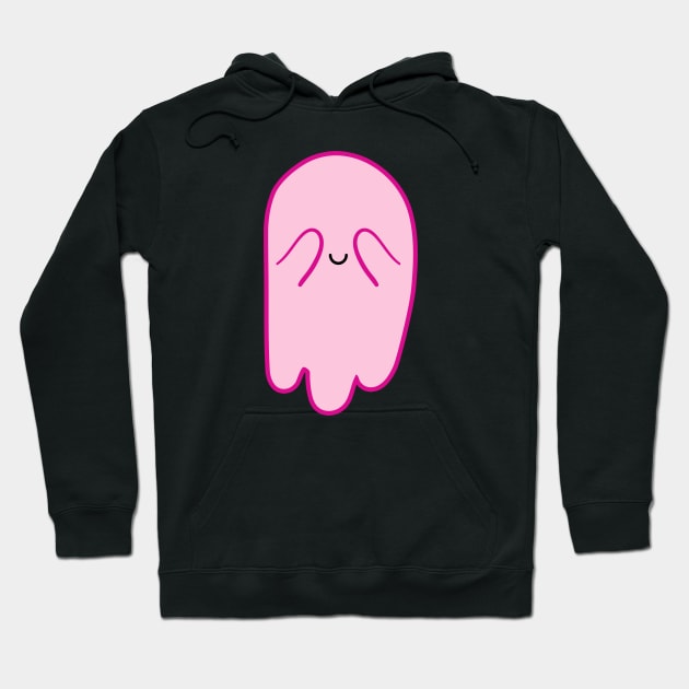 Pink Cute Ghost Boo Hoodie by Lab Printopia